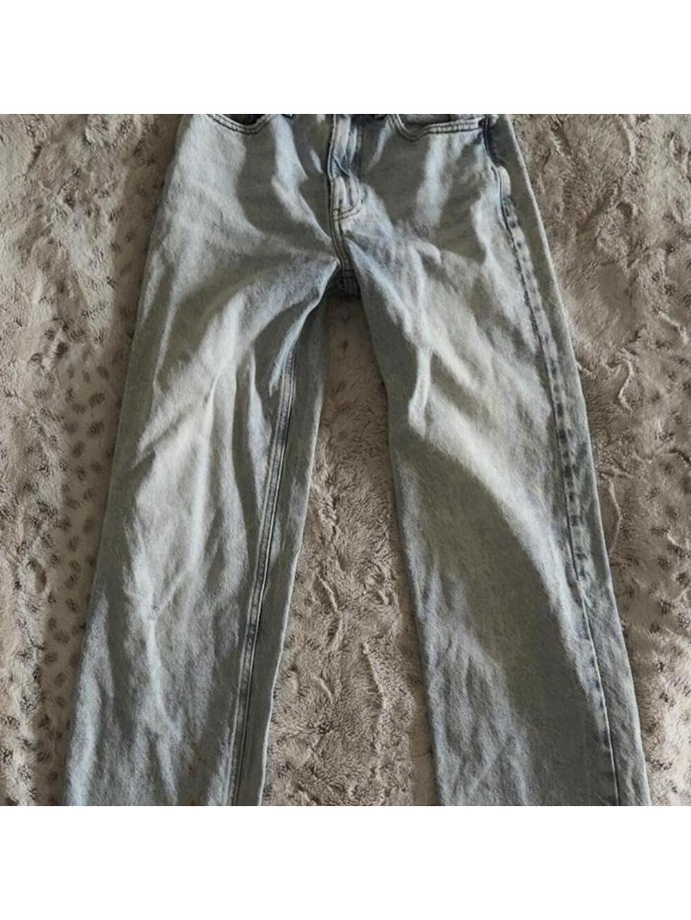 pacsun light wash cotton jeans with a distressed look and baggy fit
